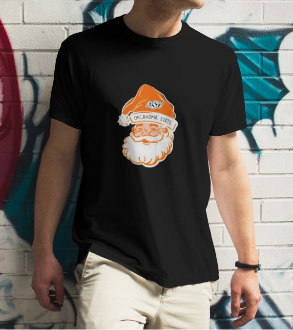 Oklahoma State Cowboys Santa Claus Christmas OSU Logo Hat T-Shirt