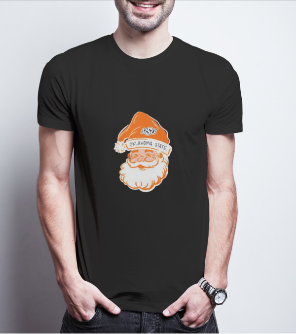 Oklahoma State Cowboys Santa Claus Christmas OSU Logo Hat T-Shirt