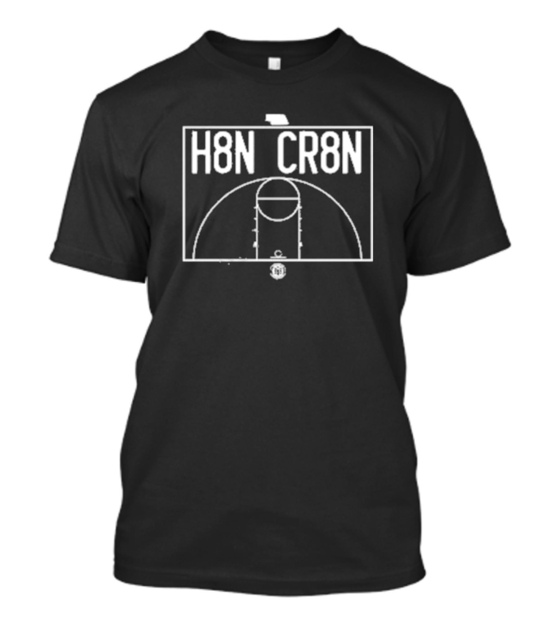 H8n Cr8n Basketball Court Sketch With Pat Norris T-Shirt