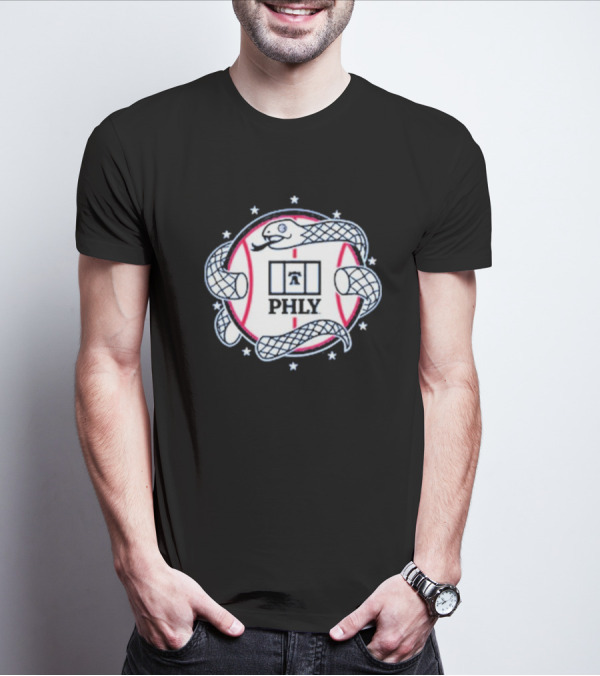 PHLY Snake Circle Stars Basketball T-Shirt