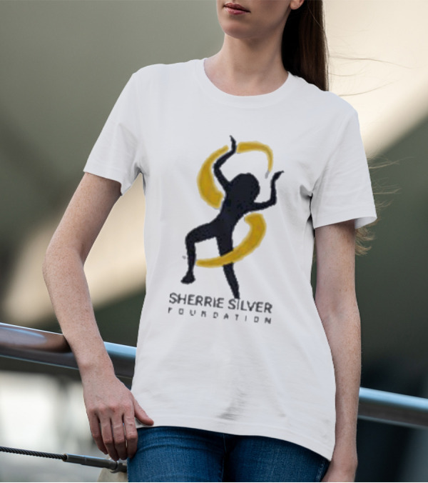 Sherrie Silver Foundation Dancing Figure With Yellow Swirls T-Shirt