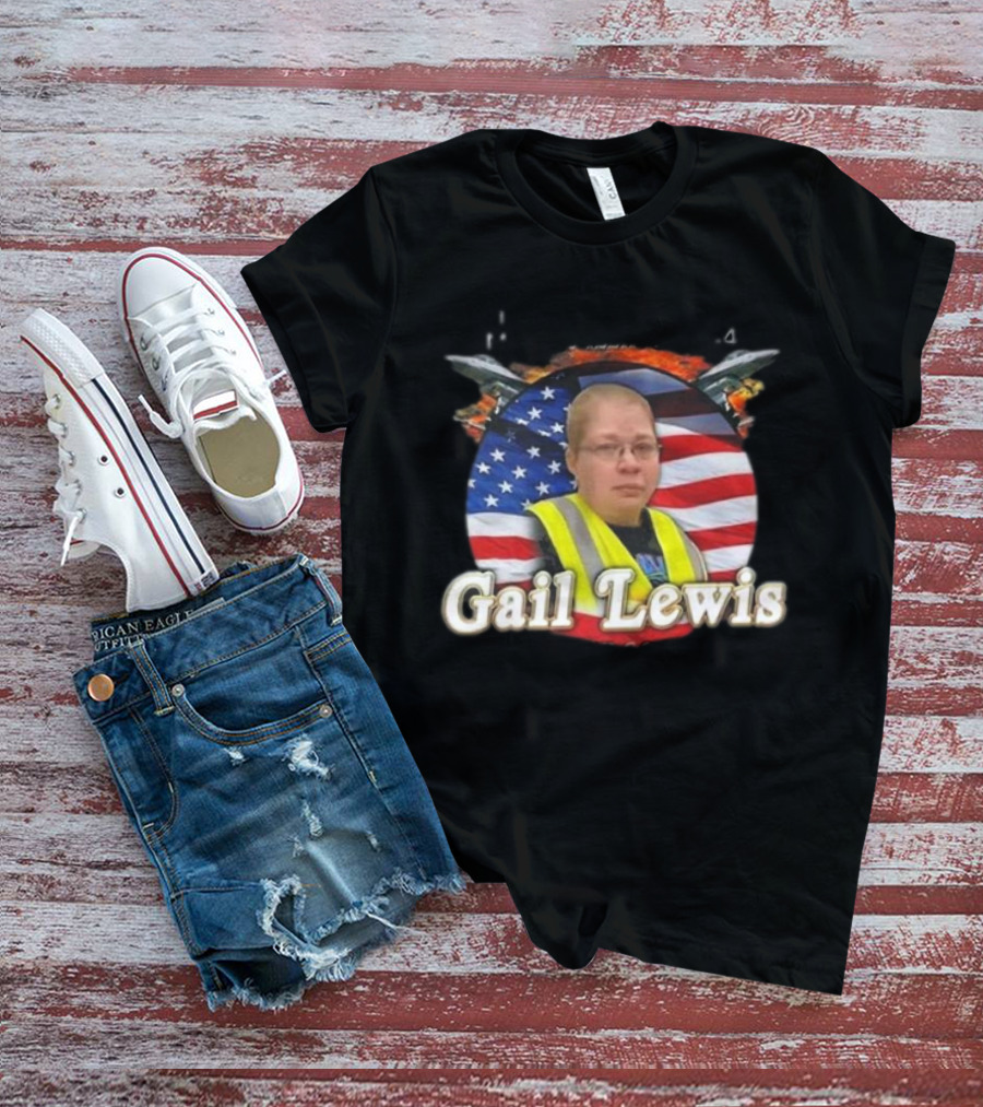 Gail Lewis Walmarines The Few The Proud American Hero Flag Background T-Shirt