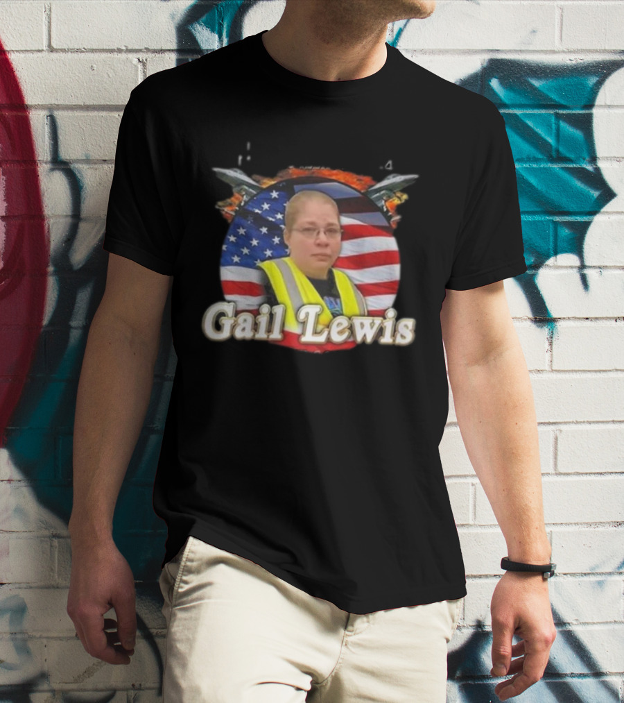 Gail Lewis Walmarines The Few The Proud American Hero Flag Background T-Shirt