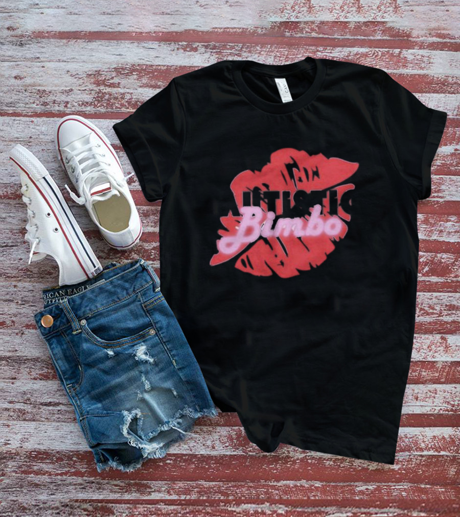 Autistic Bimbo Pink Lips Kiss T-Shirt