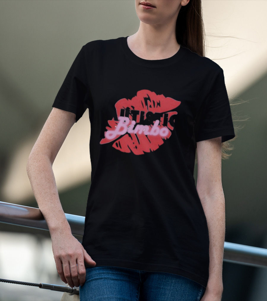 Autistic Bimbo Pink Lips Kiss T-Shirt