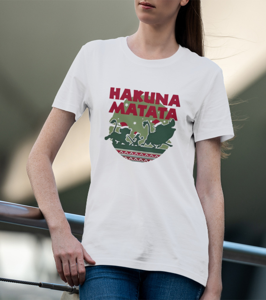 Hakuna Matata Disney Christmas The Lion King Holiday Festive Edition T-Shirt
