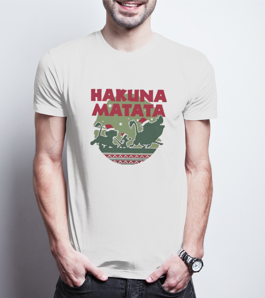 Hakuna Matata Disney Christmas The Lion King Holiday Festive Edition T-Shirt