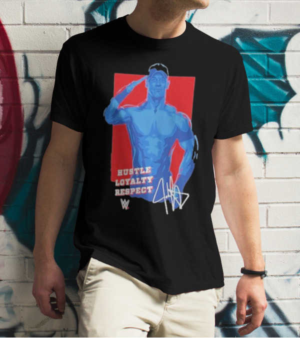 WWE John Cena Hustle Loyalty Respect Salute Signature T-Shirt