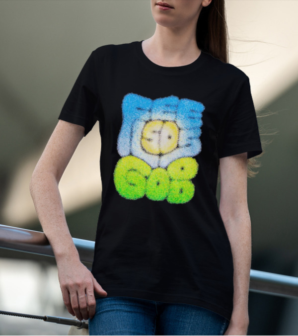 Nature Feels So Good Retro Bubble Text T-Shirt