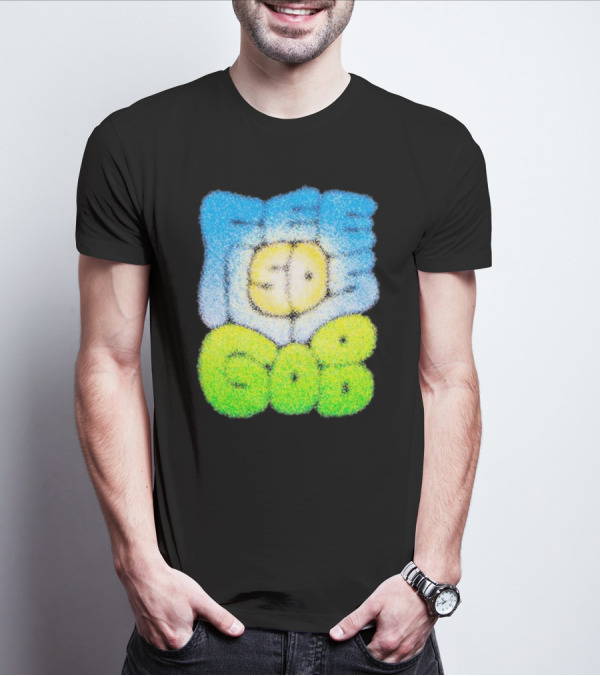 Nature Feels So Good Retro Bubble Text T-Shirt