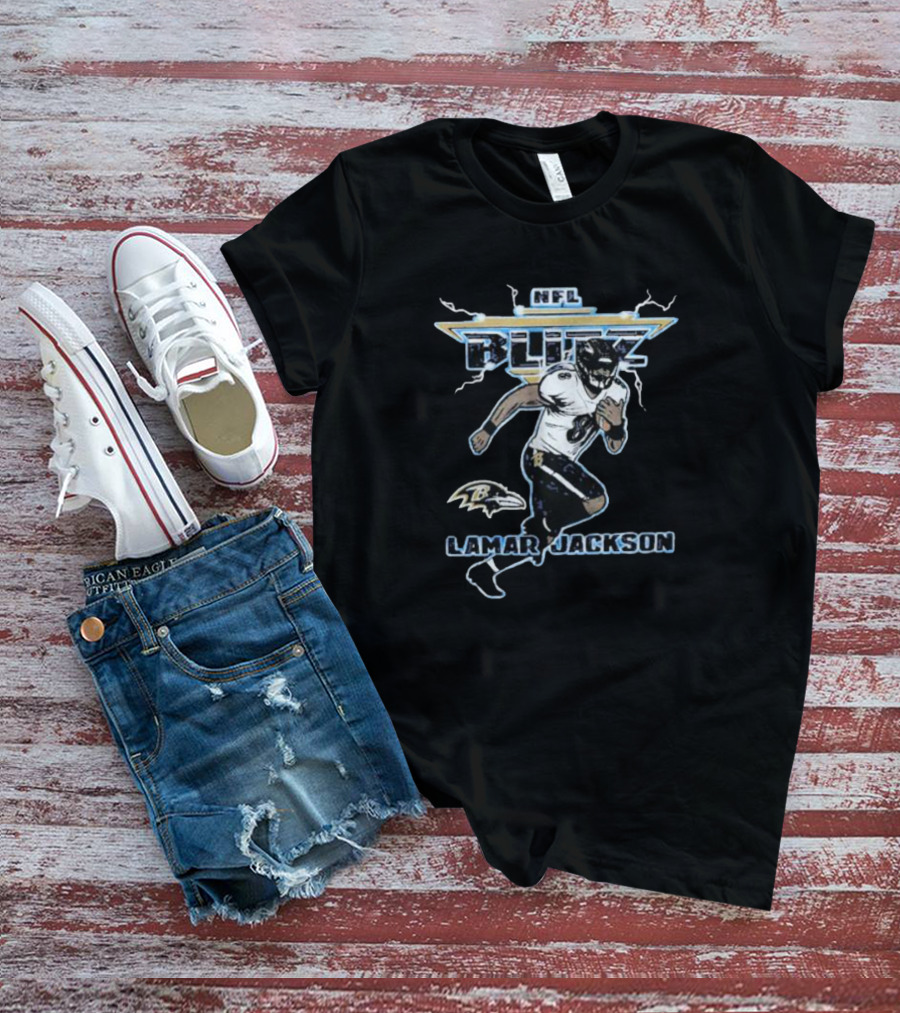 NFL Blitz Baltimore Ravens Lamar Jackson T-Shirt