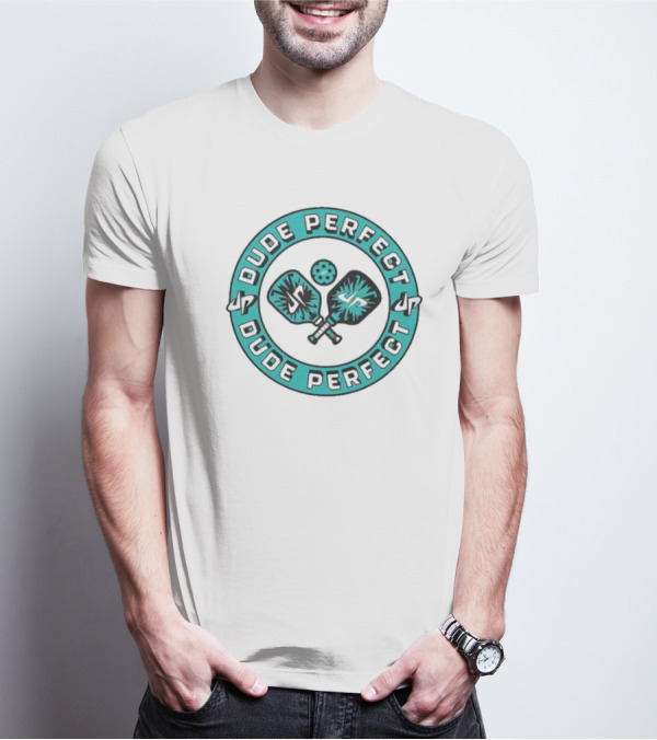 Dude Perfect Pickleball Paddle And Ball Circular T-Shirt