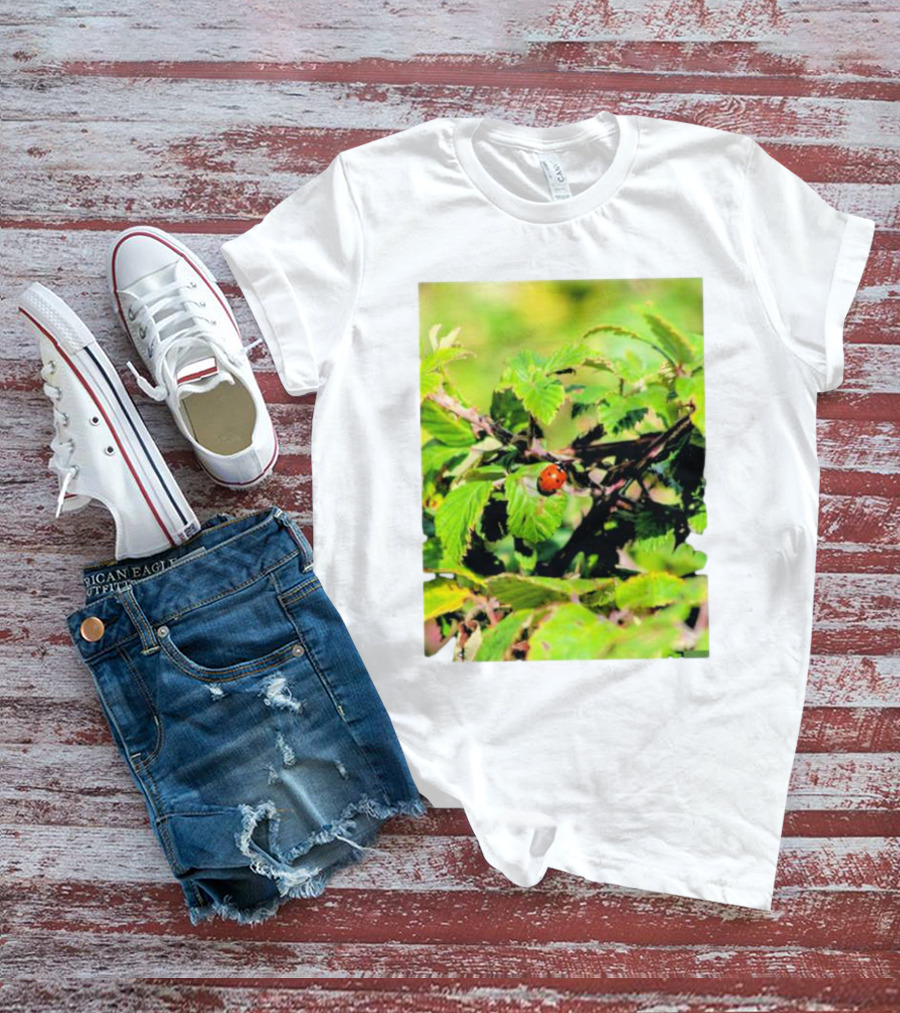 Spot In Nature With Ladybug On Leaf T-Shirt