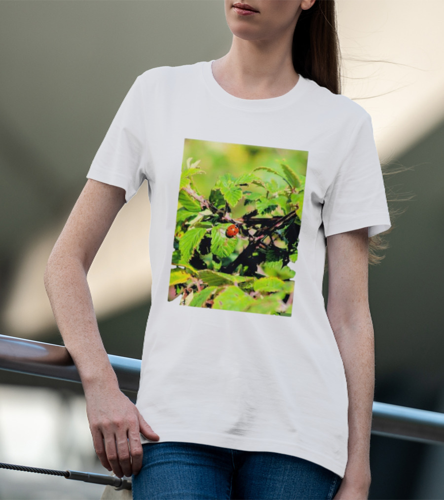 Spot In Nature With Ladybug On Leaf T-Shirt