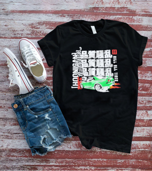 Hoonigan Industries Kill All Tires Green Car T-Shirt