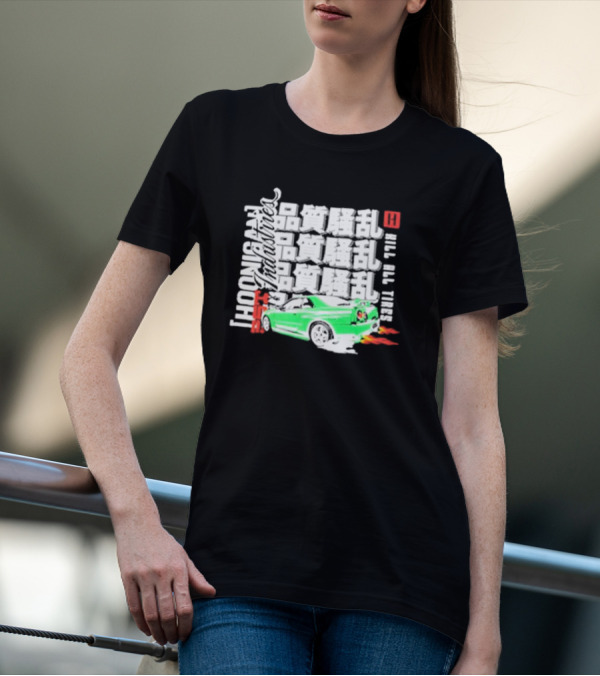 Hoonigan Industries Kill All Tires Green Car T-Shirt