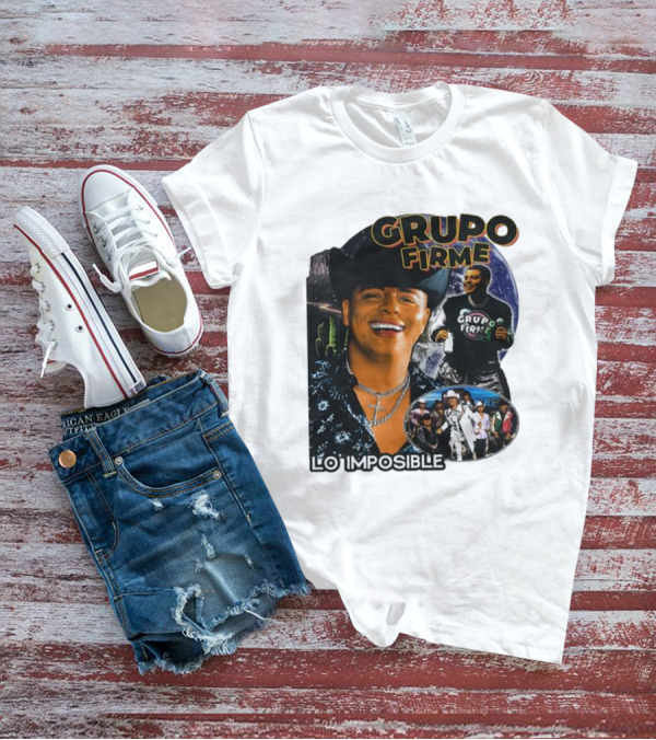 Grupo Firme Lo Imposible Cactus Cowboy Space Collage T-Shirt