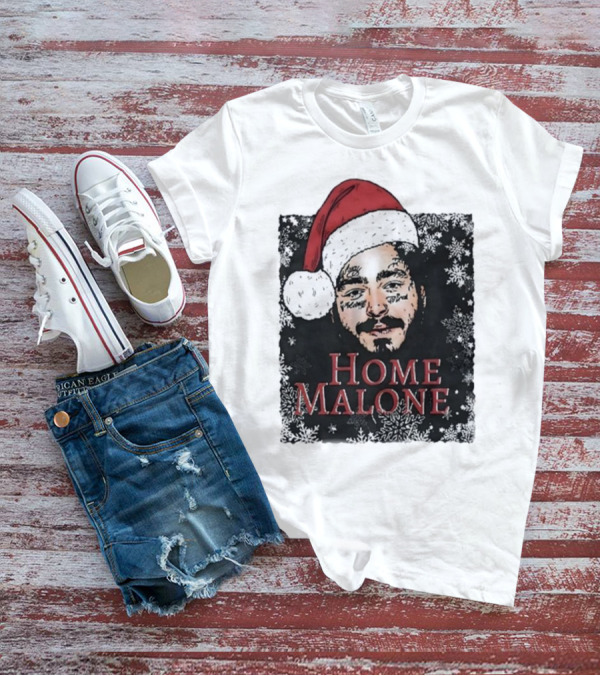 Home Malone Swea Funny Christmas Sweathirt Home Alone Sweathirt Ghost Malone Post Malone Dallas Cowboys Snowflakes Santa Hat T-Shirt