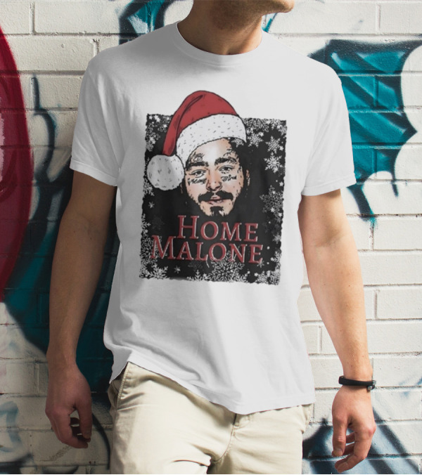 Home Malone Swea Funny Christmas Sweathirt Home Alone Sweathirt Ghost Malone Post Malone Dallas Cowboys Snowflakes Santa Hat T-Shirt