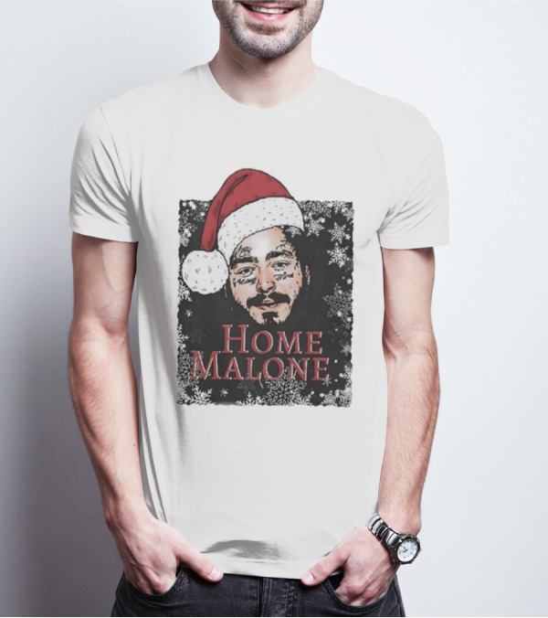 Home Malone Swea Funny Christmas Sweathirt Home Alone Sweathirt Ghost Malone Post Malone Dallas Cowboys Snowflakes Santa Hat T-Shirt