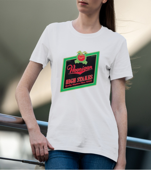 Hoonigan High Stakes Quality Mayhem Since MMXI Retro Apple Crate Label T-Shirt