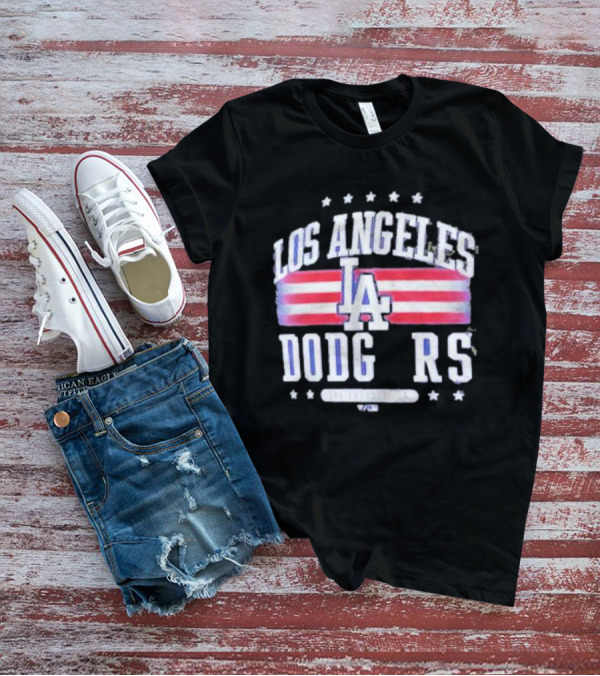 Los Angeles Dodgers Americana LA Stripes Stars T-Shirt
