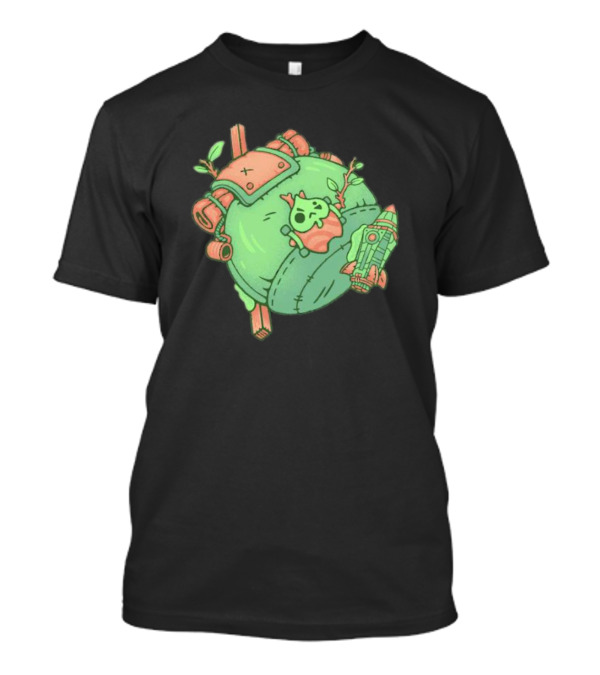 Backpack Friend Bag Camping Adventure With Alien And Rocket Details T-Shirt