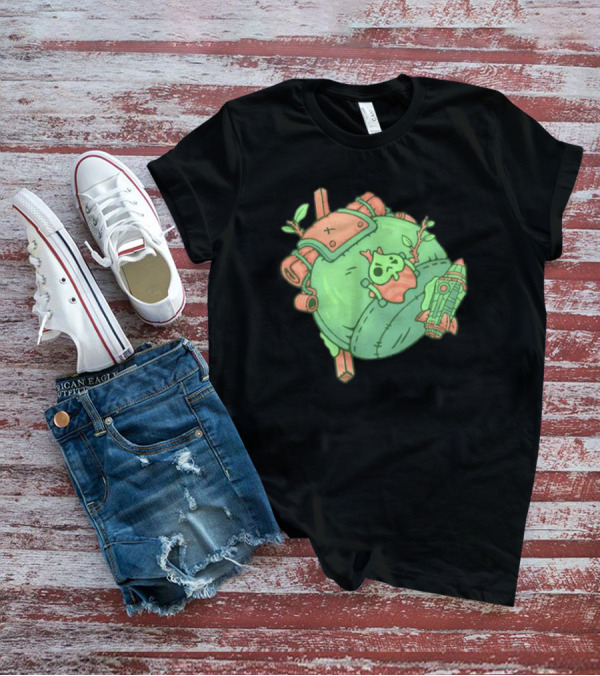 Backpack Friend Bag Camping Adventure With Alien And Rocket Details T-Shirt
