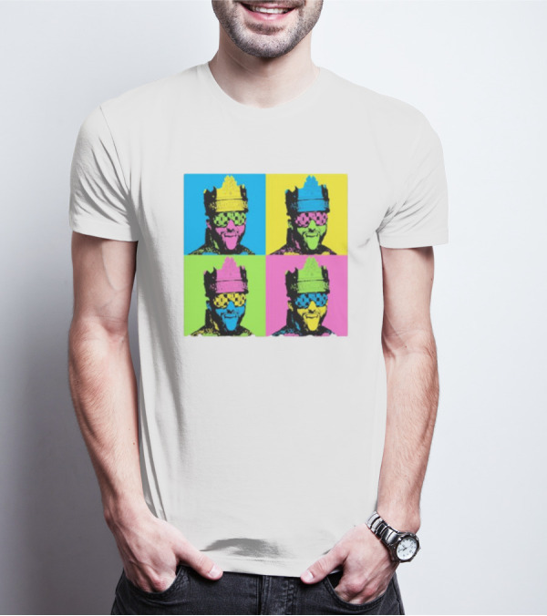 Deathmatch King Pop Art Style Color Blocks T-Shirt