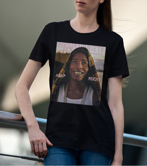 Highsnobiety Asap Rocky Hoodie Chains Grills T-Shirt