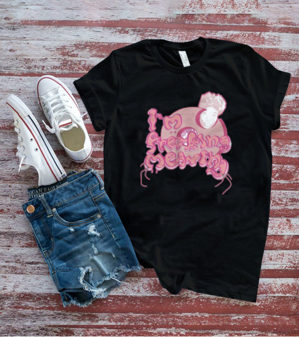 I’m Freaking Mewing Pink Cartoon Style With Portrait And Whiskers T-Shirt