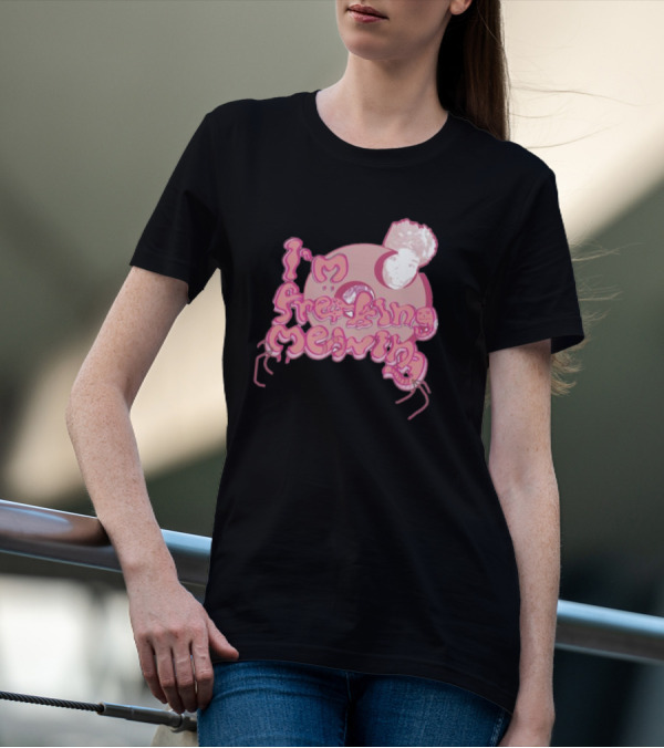 I’m Freaking Mewing Pink Cartoon Style With Portrait And Whiskers T-Shirt
