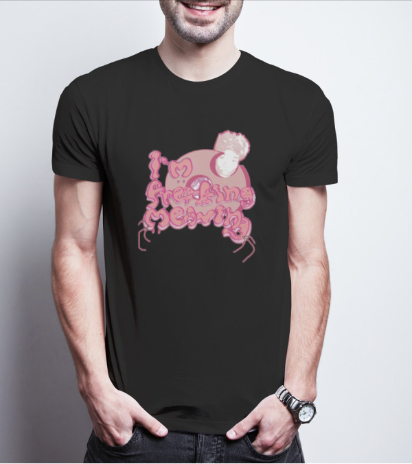 I’m Freaking Mewing Pink Cartoon Style With Portrait And Whiskers T-Shirt
