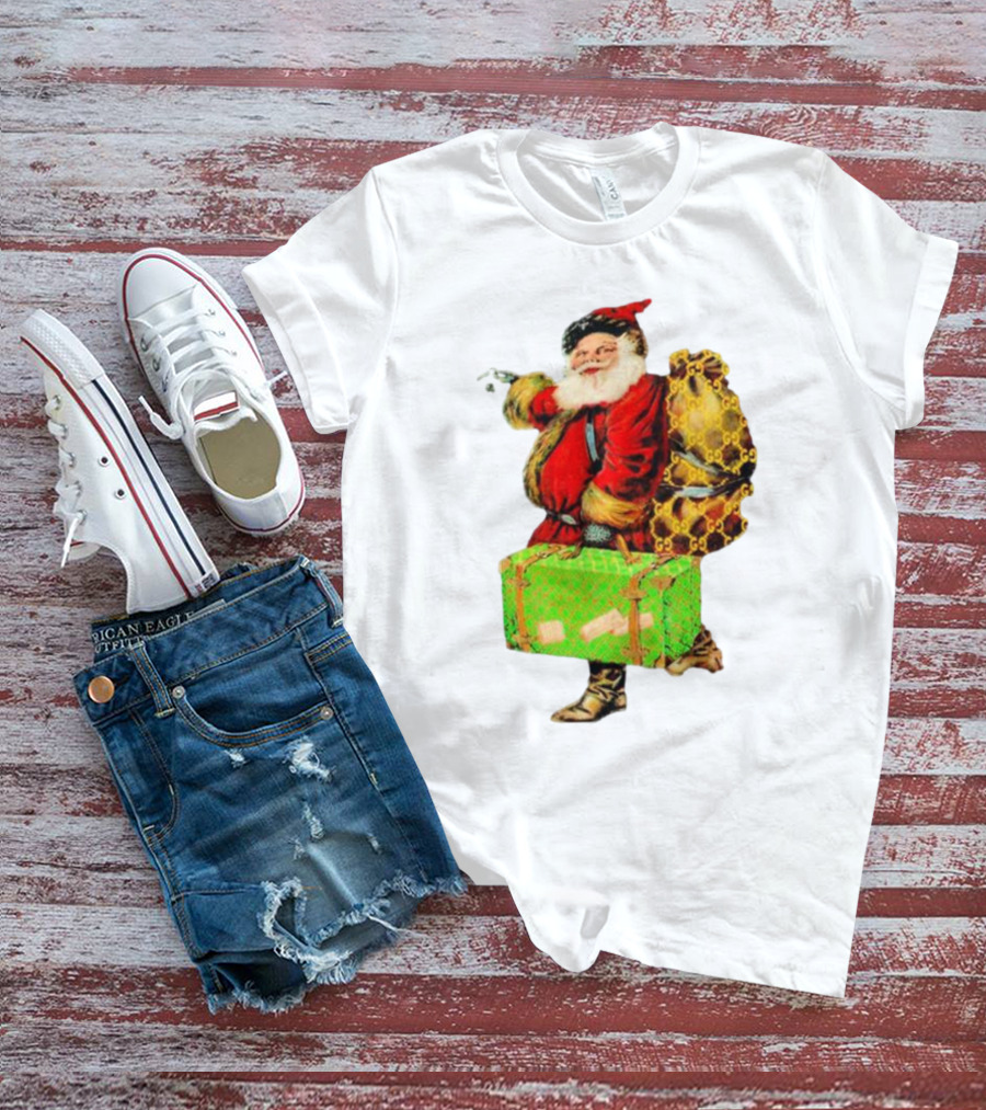 Market Designer Santa Vintage Luggage T-Shirt