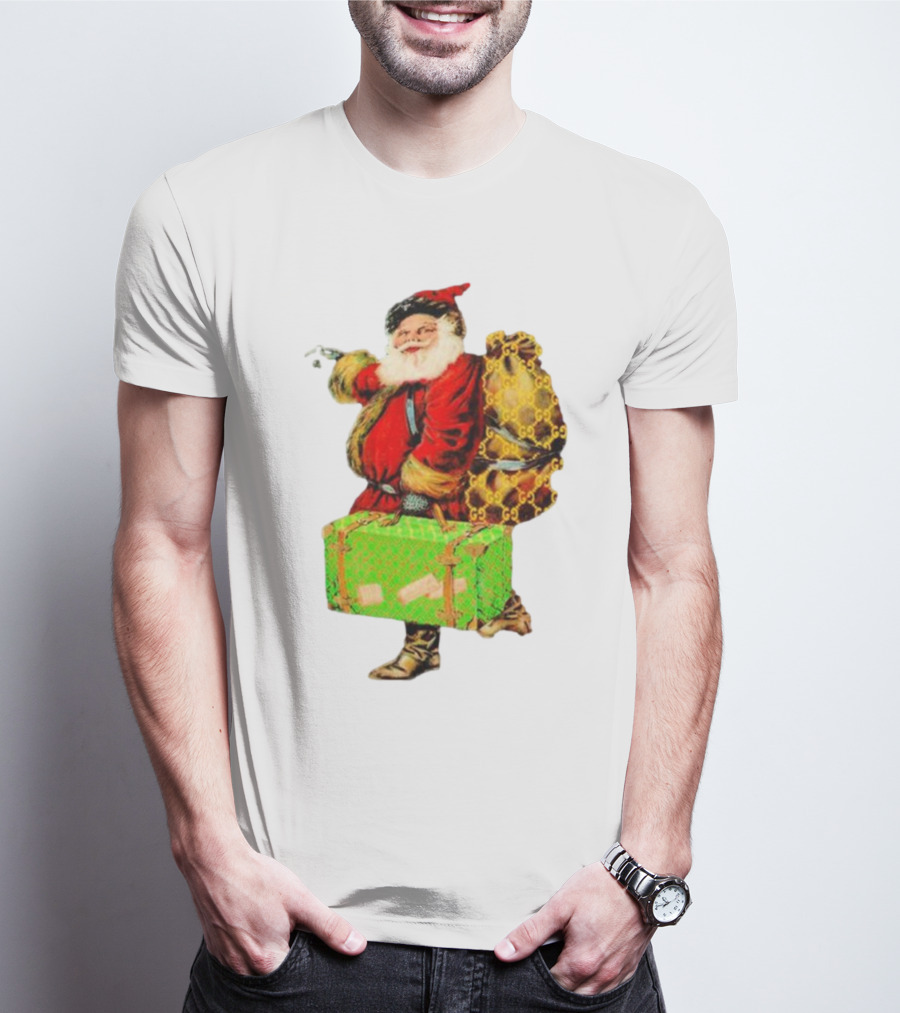 Market Designer Santa Vintage Luggage T-Shirt