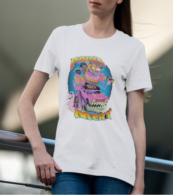 Papa Meat Crazy Monster Truck Adventure T-Shirt