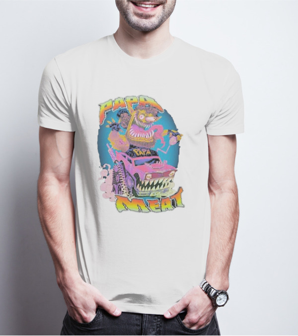 Papa Meat Crazy Monster Truck Adventure T-Shirt