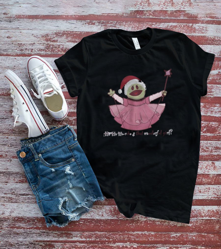 Nanalan Ho Ho Ho Santa Hat Pink Dress Star Wand Holiday T-Shirt