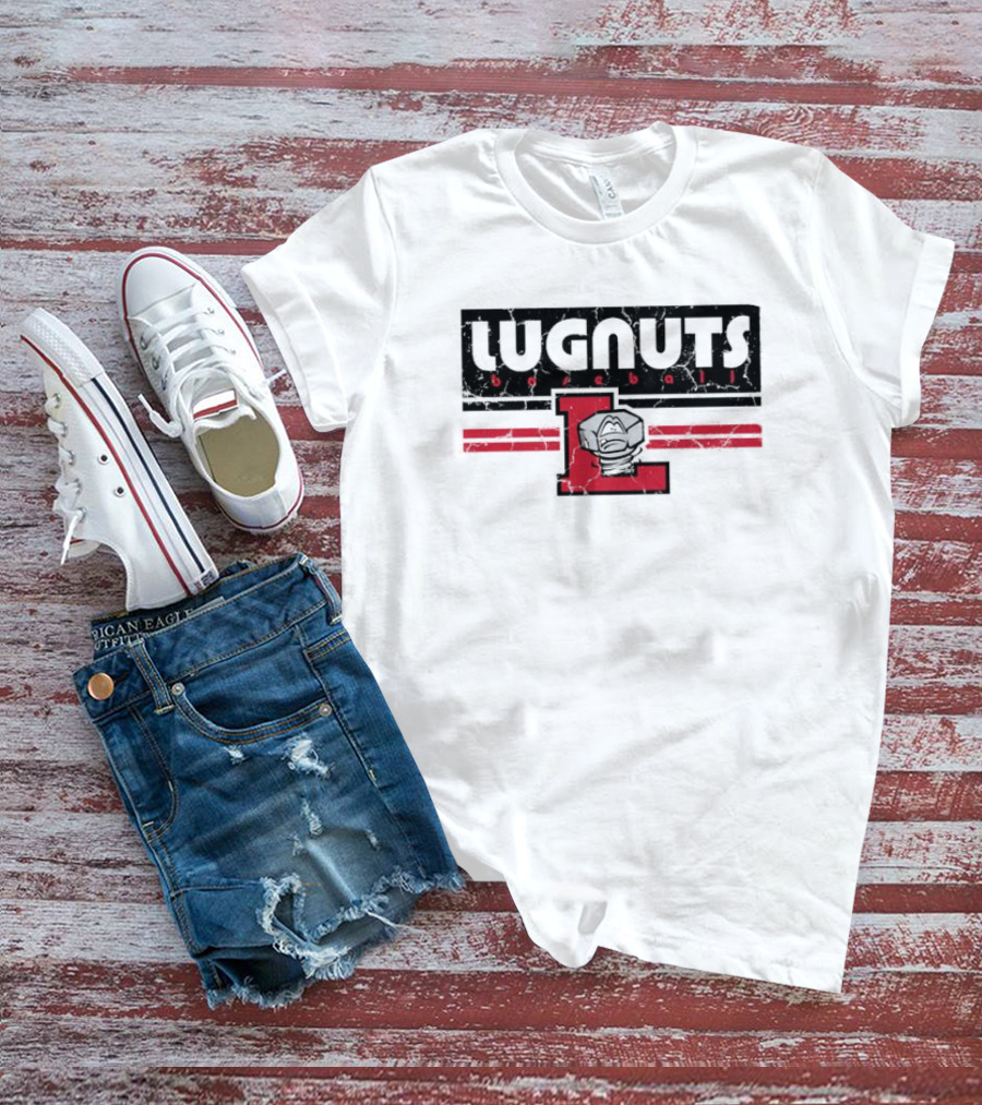 Lugnuts Baseball Red Letter L Emblem T-Shirt