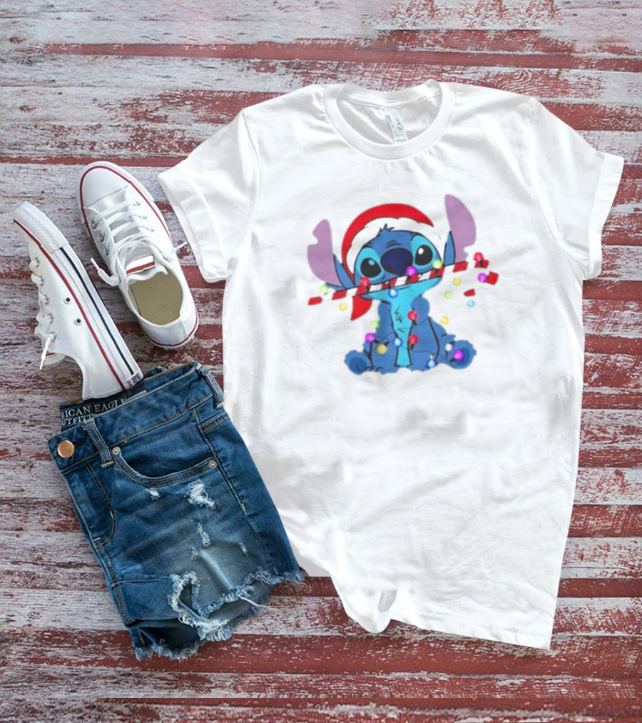 Disney Lilo And Stitch Christmas Jumper Mens Womens Kids Xmas Angel T-Shirt