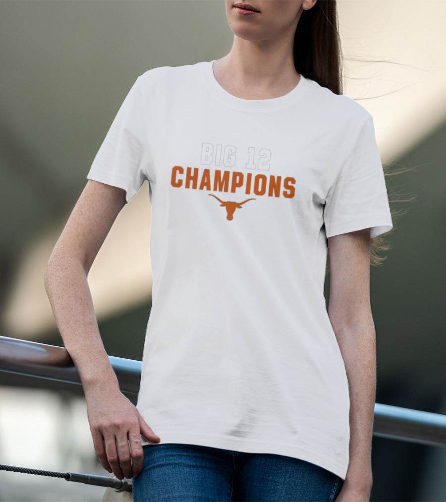 Texas Football Big 12 Champions Horns Up T-Shirt