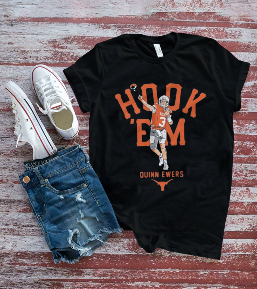 Texas Hook 'Em Football Quinn Ewers T-Shirt