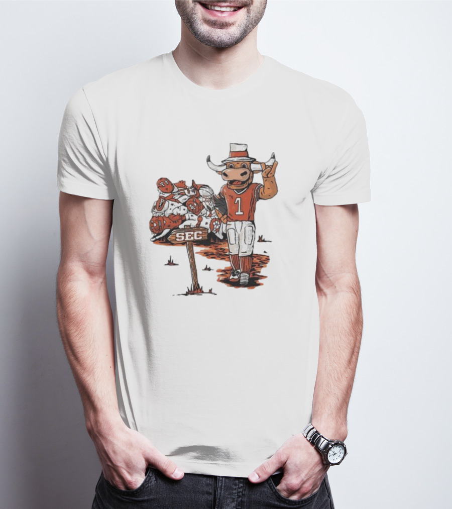 Texas Longhorn SEC Conference Champions Mascot Number One T-Shirt