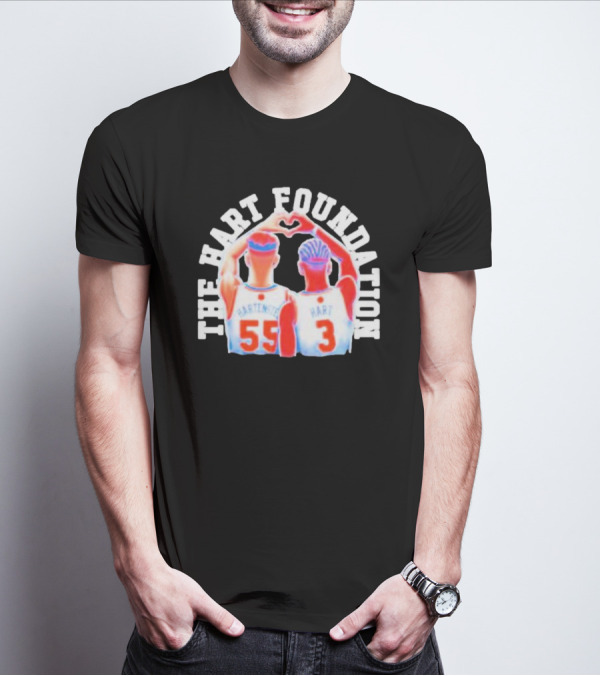 The Hart Foundation Hart Hartenstein 55 Heart 3 T-Shirt