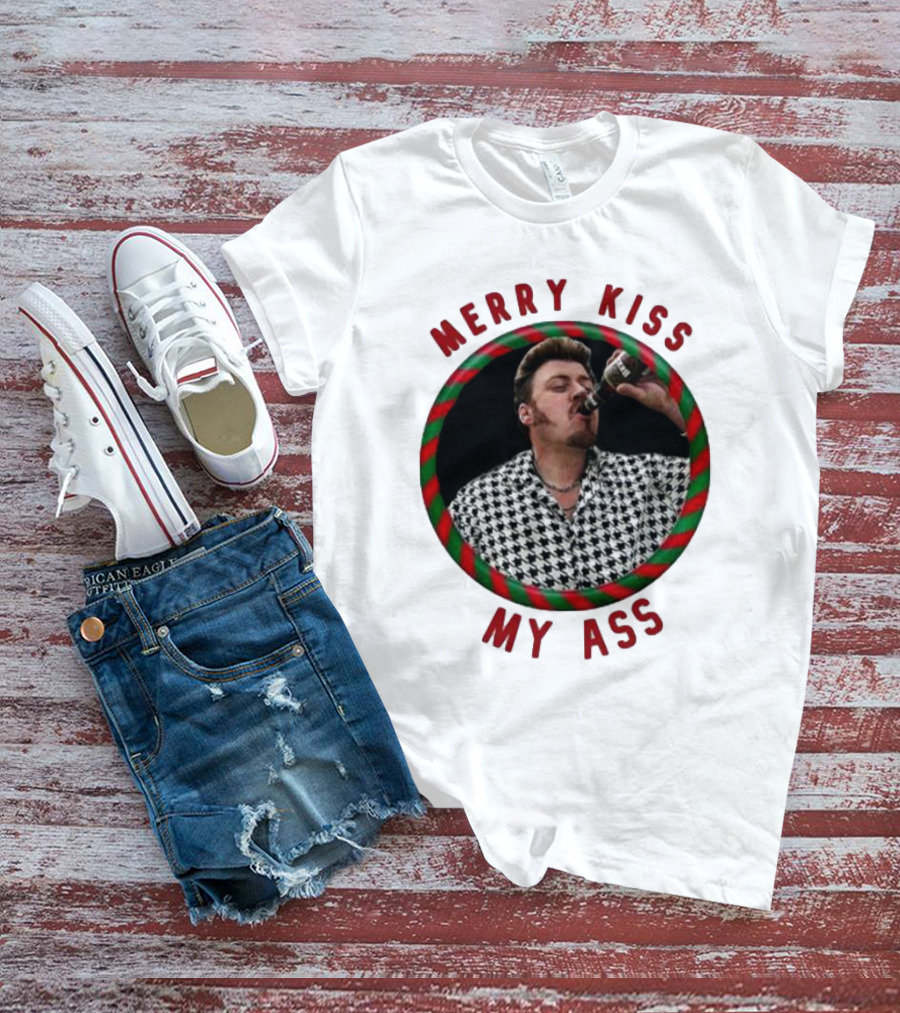 Merry Kiss My Ass Trailer Park Christmas T-Shirt