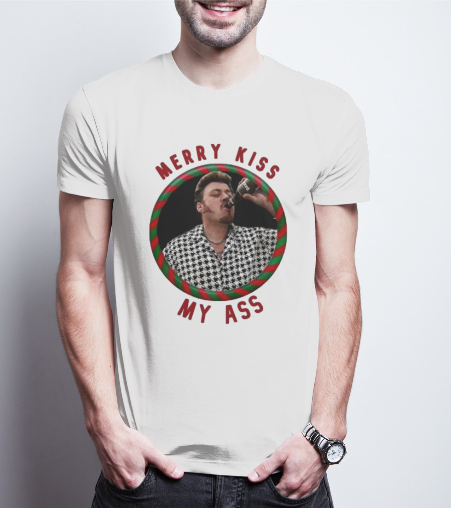 Merry Kiss My Ass Trailer Park Christmas T-Shirt