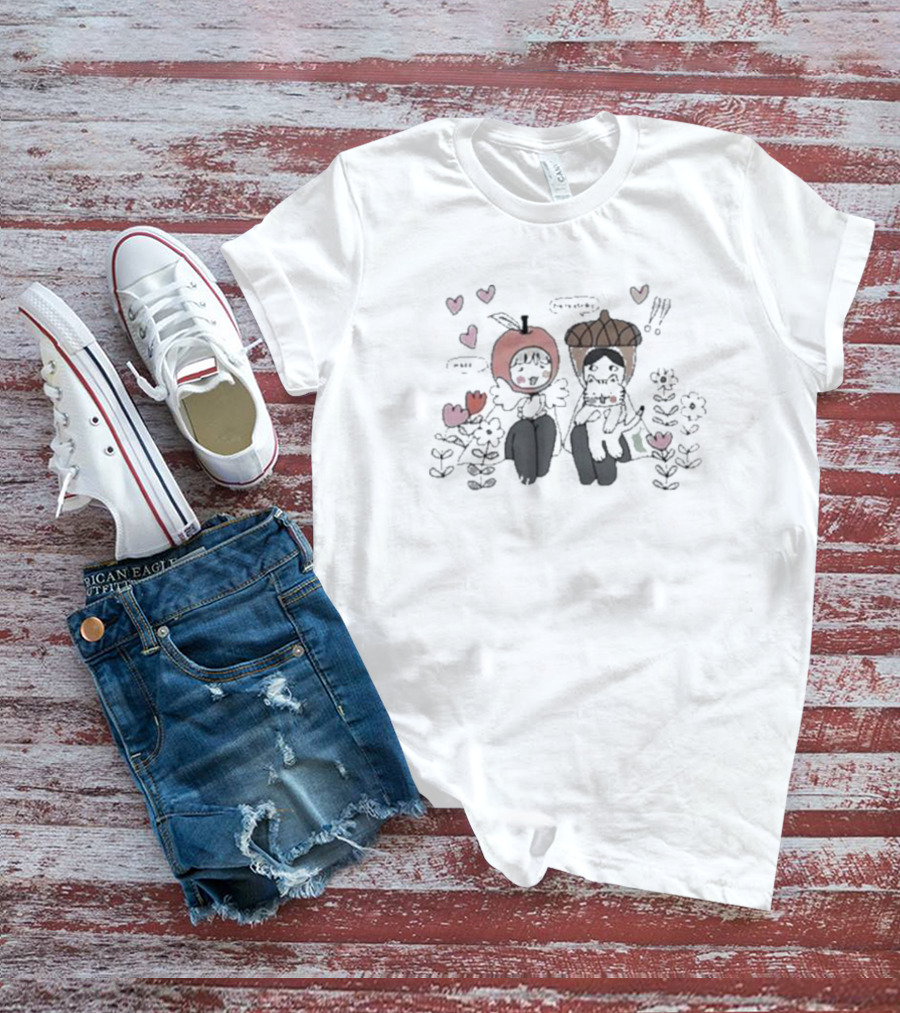 Veryluckyclover He Is Stinky With Cute Dog And Heart Flowers T-Shirt