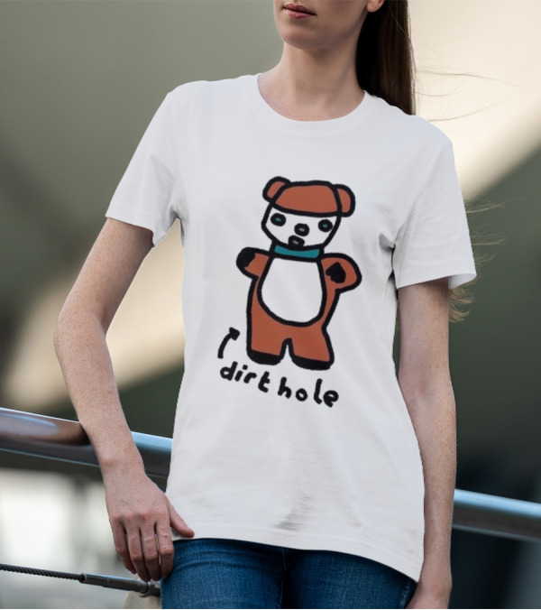 Zoebread Dirthole Bear Drawing T-Shirt