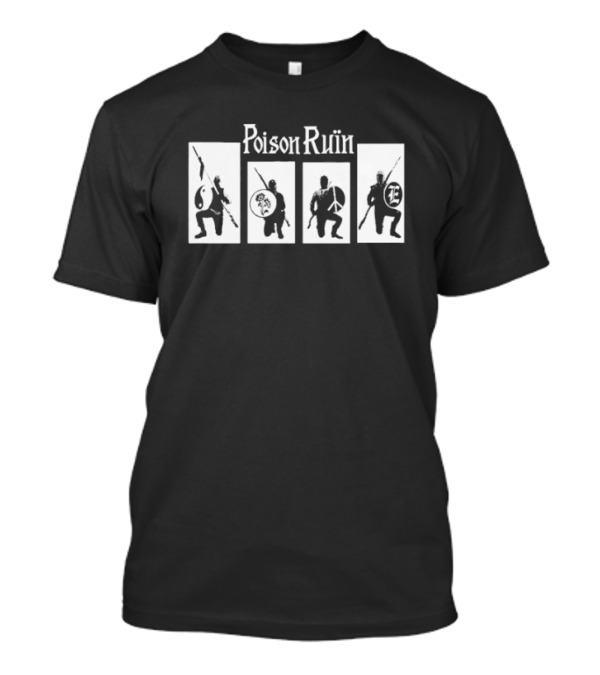 Poison Ruin Yin Yang Faces Peace Symbols Knights T-Shirt