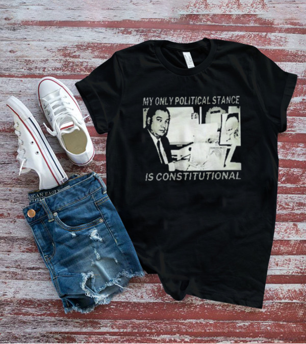Bill Cooper My Only Political Stance Is Constitutional Office Desk Scene T-Shirt